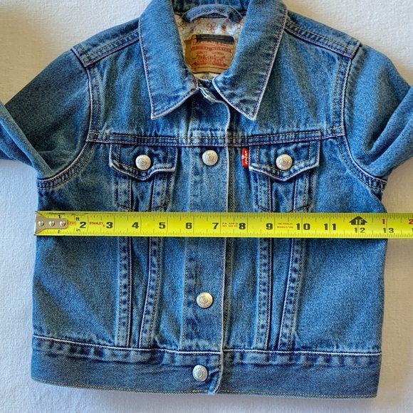 Levi’s 2003 Y2K Vintage Red Tab Blue Jean 100% Cotton Girls Denim Jacket 4T - Picture 7 of 9